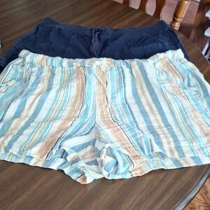 Briggs New York Striped Shorts XXL and Faded Glory Navy Size 18 Shorts